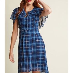 Chiffon A-Line Cape Dress